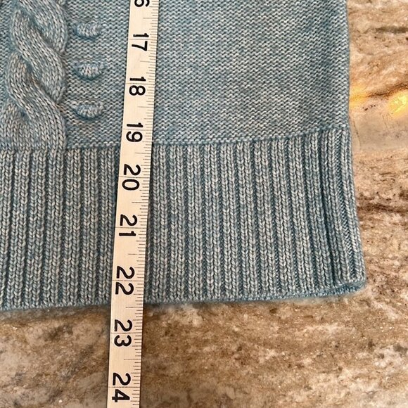 Loft baby blue wool blend cable knit sweater size Small - Picture 9 of 9